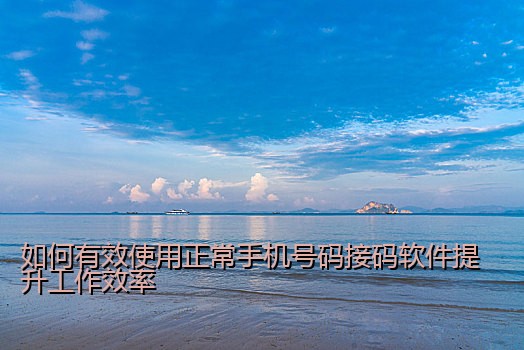 如何有效使用正常手机号码接码软件提升工作效率