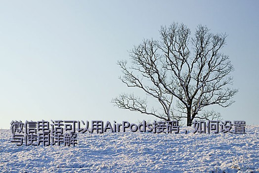 微信电话可以用AirPods接码，如何设置与使用详解