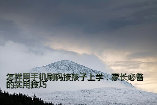 怎样用手机刷码接孩子上学：家长必备的实用技巧