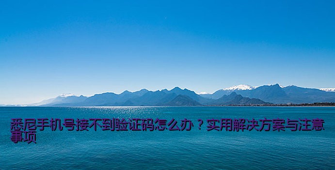悉尼手机号接不到验证码怎么办？实用解决方案与注意事项