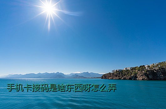手机卡接码是啥东西呀怎么弄