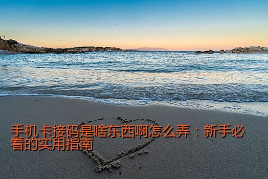 手机卡接码是啥东西啊怎么弄：新手必看的实用指南