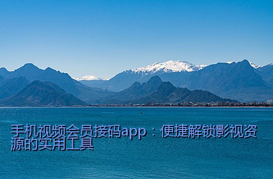 手机视频会员接码app：便捷解锁影视资源的实用工具