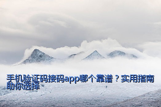 手机验证码接码app哪个靠谱？实用指南助你选择