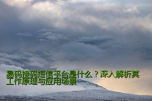 易码接码短信平台是什么？深入解析其工作原理与应用场景