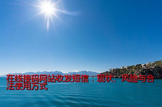 在线接码网站收发短信：现状、风险与合法使用方式