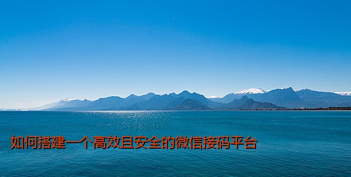 如何搭建一个高效且安全的微信接码平台