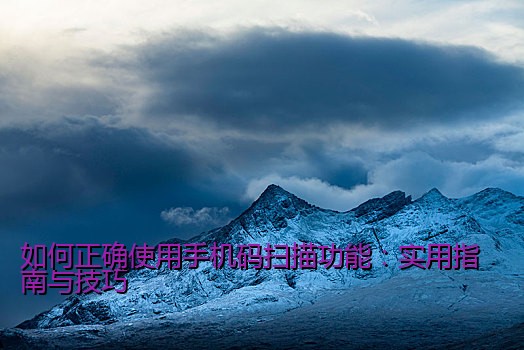 如何正确使用手机码扫描功能：实用指南与技巧