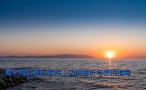 最新短信接码软件：功能解析与使用指南