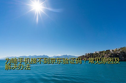 为啥手机接不到京东验证码？常见原因及解决办法